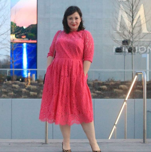 Eloquii Dresses & Skirts - Eloquii red lace plus size dress NWT